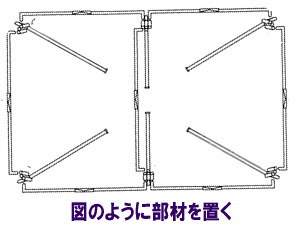 レントオール パイプテントの組立て方 レントオール 2